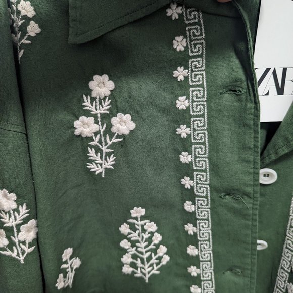 NWT Zara Embroidered Jacket - Picture 4 of 5